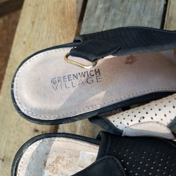 Size 8 Pink & Black Sets High Heel Shoes Italian Shoemakers  & Greenwich Village - Picture 12 of 13